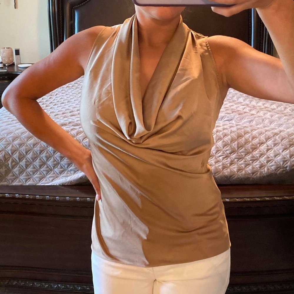 MARILYN COWL-NECK BLOUSE